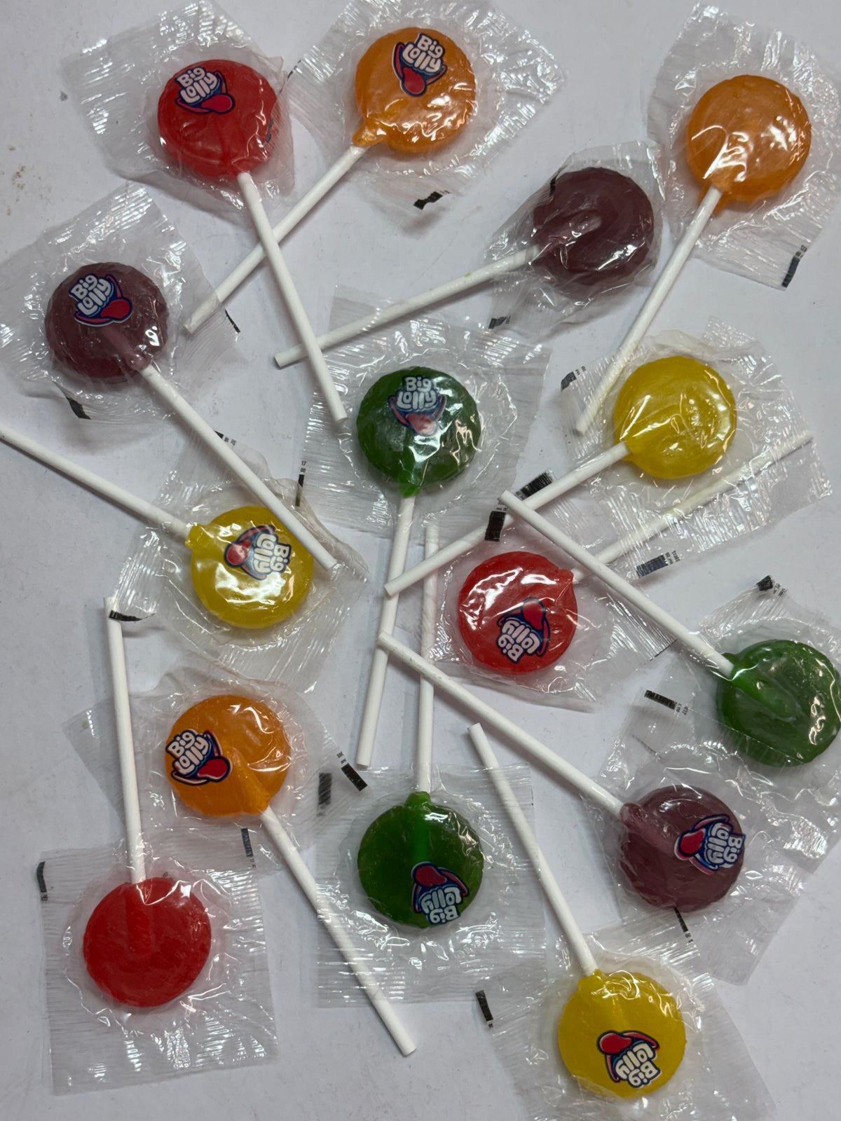 Colorful assorted Select Sweets lollypop with various flavors and clear wrappers