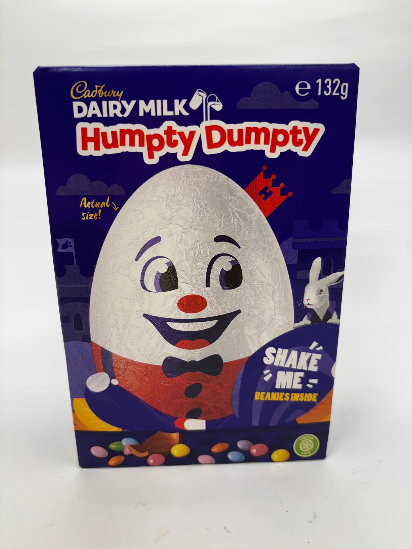 Cadbury Dairy Milk Humpty Dumpty chocolate egg with colorful beanies inside for fun surprise treats