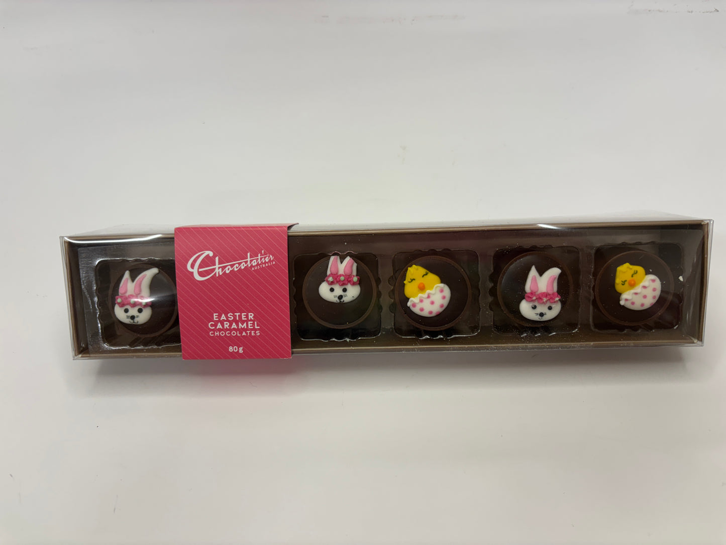 Select Sweets Easter caramel candies in chocolate with cute bunny and egg designs