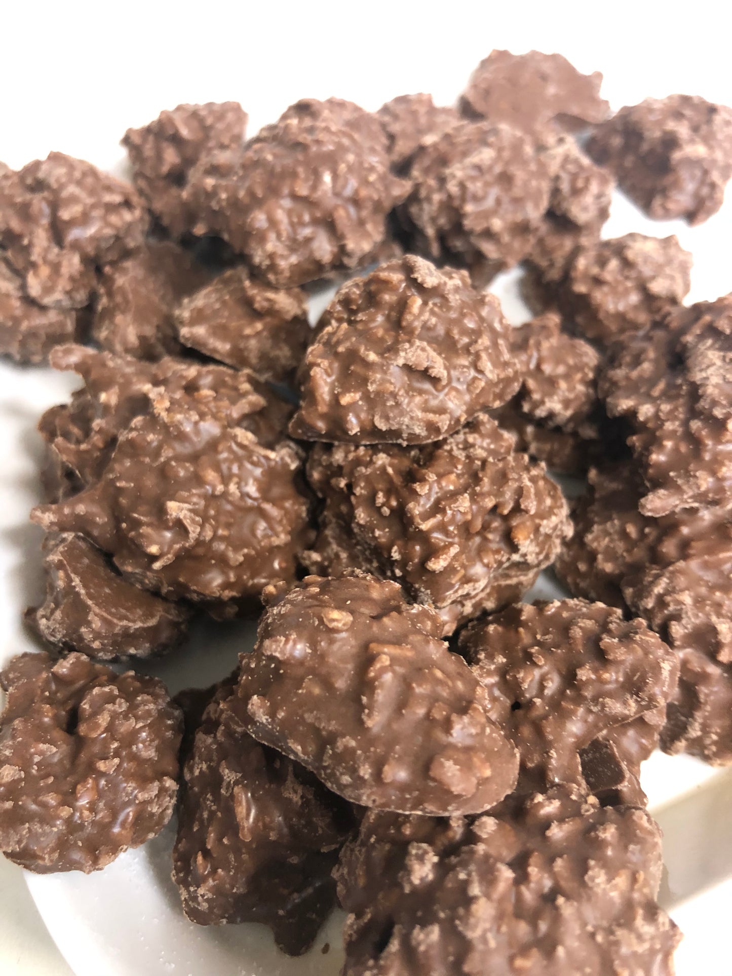 SelectSweets milk chocolate coconut rough pieces with textured coconut bits coated in creamy milk chocolate