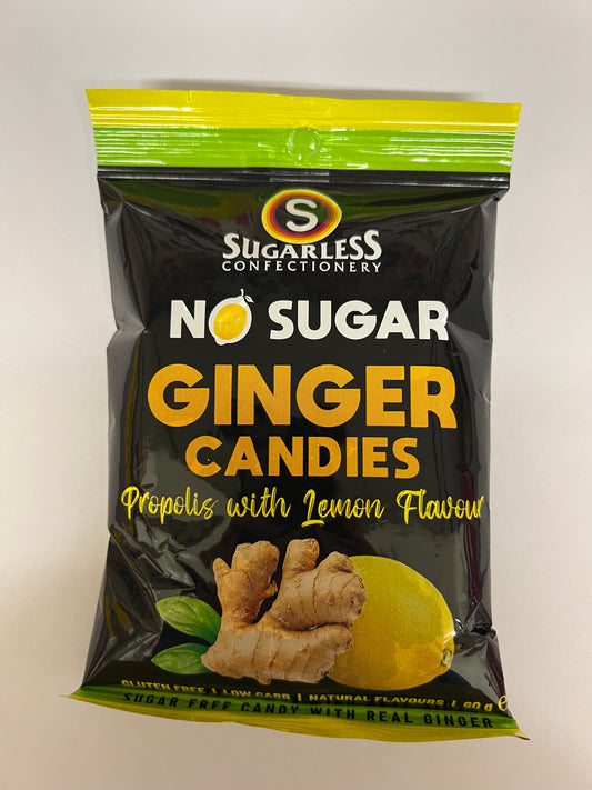 No Sugar Ginger Candies Propolis with Lemon Flavour