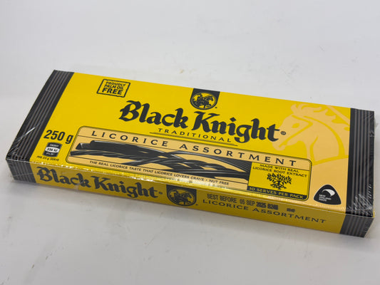 Black Knight traditional black licorice assortment candy pack 250g by Select Sweets