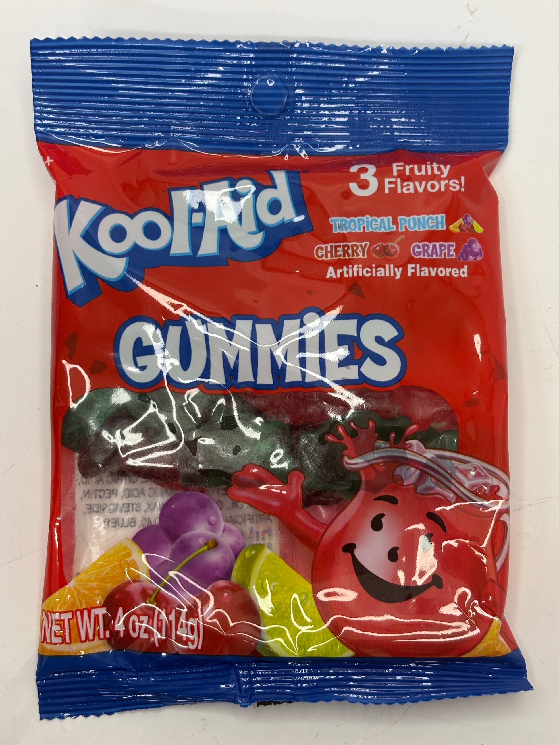 Select Sweets Kool Aid gummies candy pack with tropical punch cherry and grape flavors