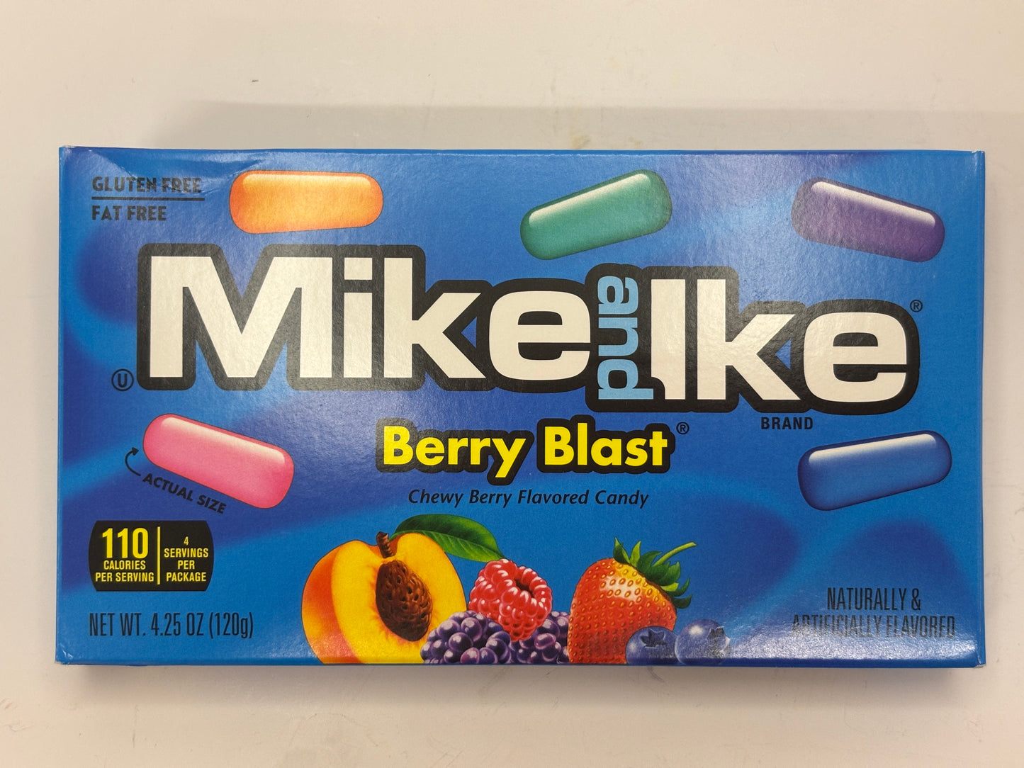 Select Sweets Mike and Ike Berry Blast candy box with colorful berry-flavored chewy candies