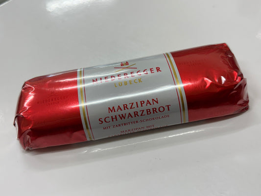 Select Sweets Marzipan Loaf with Dark Chocolate Wrapped in Red Foil