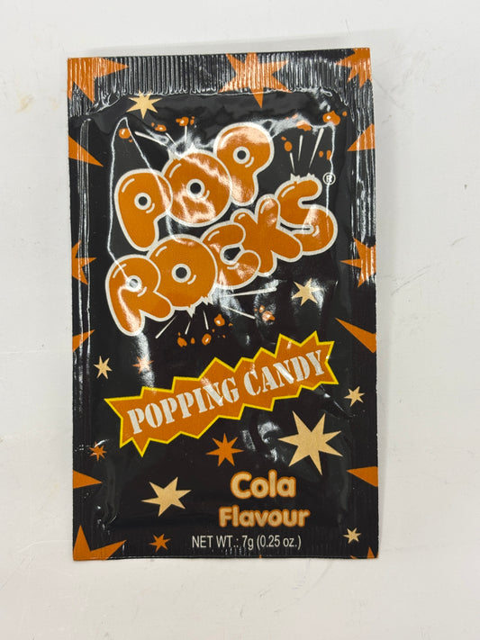 Select Sweets Pop Rocks Cola Flavour Popping Candy packet with black and orange star design