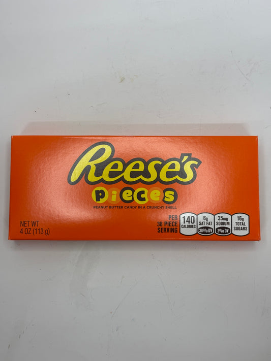 Select Sweets Reese's Pieces candy 4 oz orange box with peanut butter candy in crunchy shell