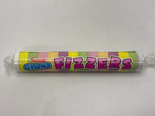 Swizzels Giant Fizzers colorful chewy candy roll with multiple fruity flavors
