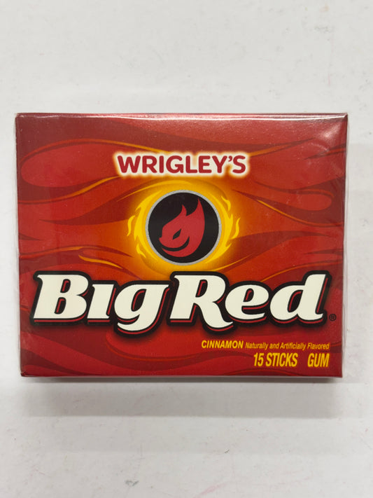 Wrigley's Big Red Cinnamon Gum Pack with 15 sticks for a bold, sweet flavor